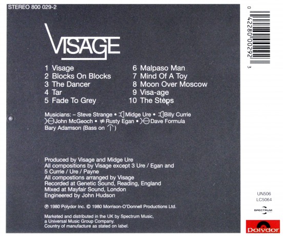 Visage: Visage [CD]