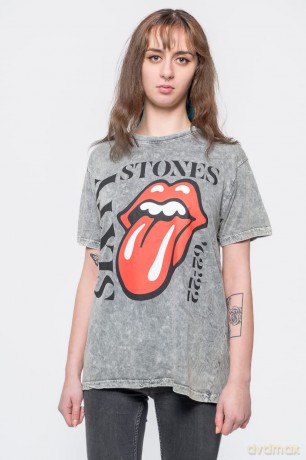 Rolling Stones - The: The Rolling Stones Unisex T-Shirt: Sixty Vertical (Grey) (Wash Collection) (Medium)