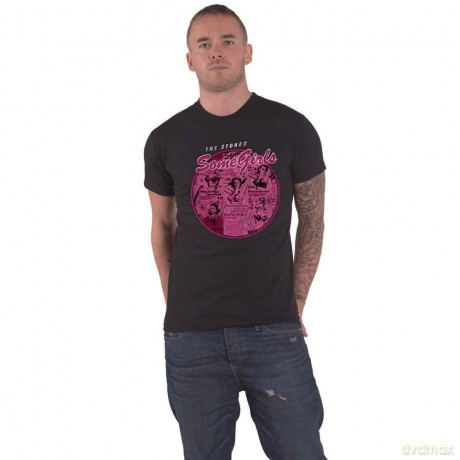 Rolling Stones - The: The Rolling Stones Unisex T-Shirt: Some Girls Circle V.2. (Black) (X-Large)