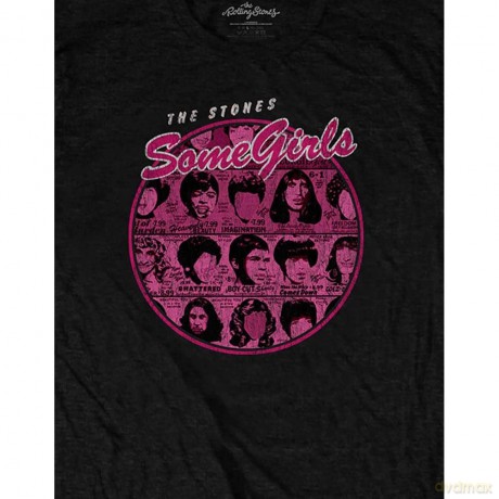 Rolling Stones - The: The Rolling Stones Unisex T-Shirt: Some Girls Circle Version 1 (Black) (Large)