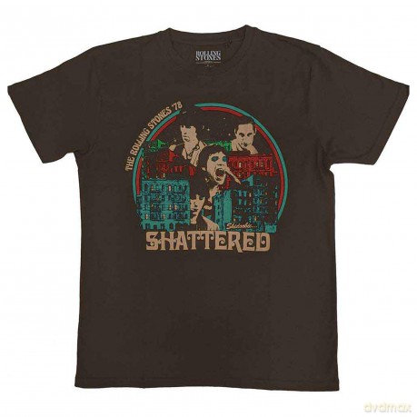Rolling Stones - The: The Rolling Stones Unisex T-Shirt: Some Girls Shattered (Brown) (XX-Large)