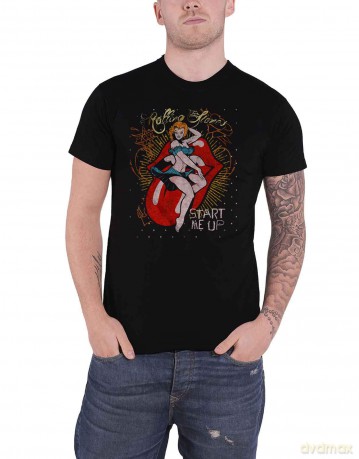 Rolling Stones - The: The Rolling Stones Unisex T-Shirt: Start me up (Black) (Small)