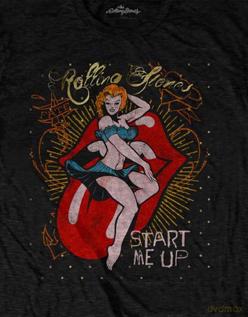 Rolling Stones - The: The Rolling Stones Unisex T-Shirt: Start me up (Black) (Small)