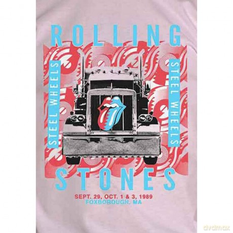 Rolling Stones - The: The Rolling Stones Unisex T-Shirt: Steel Wheels (White) (Large)