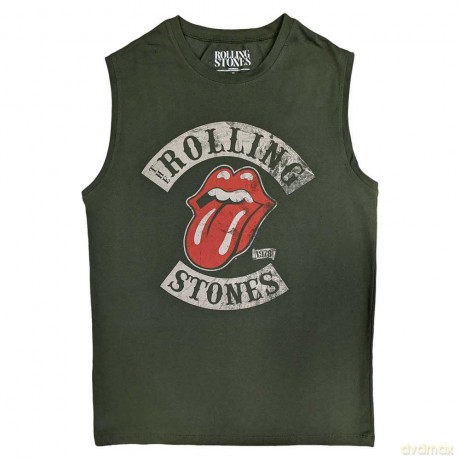 Rolling Stones - The: The Rolling Stones Unisex Tank T-Shirt: Tour 78 (Green) (Medium)