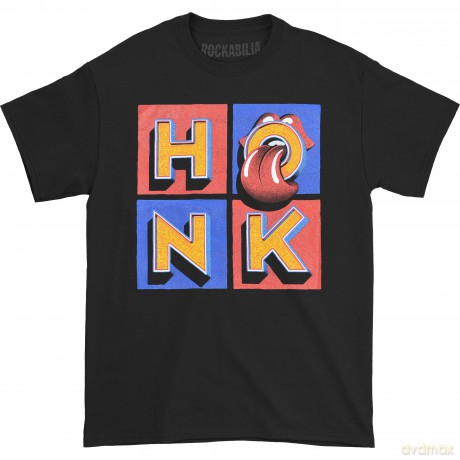 Rolling Stones - The: The Rolling Stones Unisex Tee: Honk Album Tracklist (Back Print) (Large)