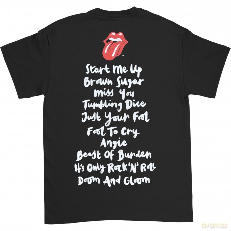 Rolling Stones - The: The Rolling Stones Unisex Tee: Honk Album Tracklist (Back Print) (Small)