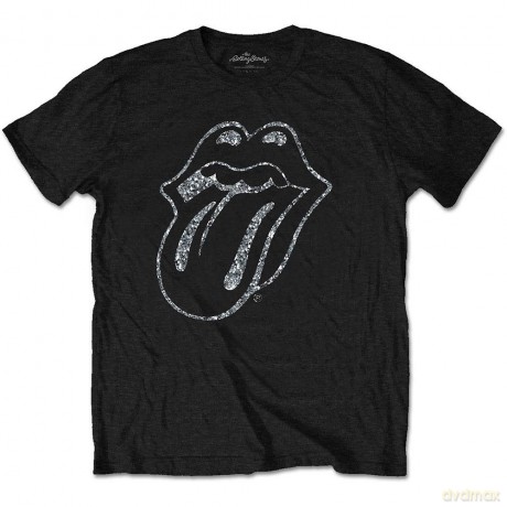 Rolling Stones - The: The Rolling Stones Unisex Tee: Tongue (Diamante) (Large)