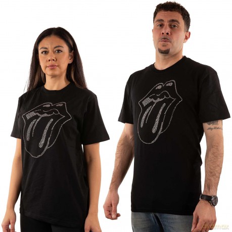 Rolling Stones - The: The Rolling Stones Unisex Tee: Tongue (Diamante) (X-Large)