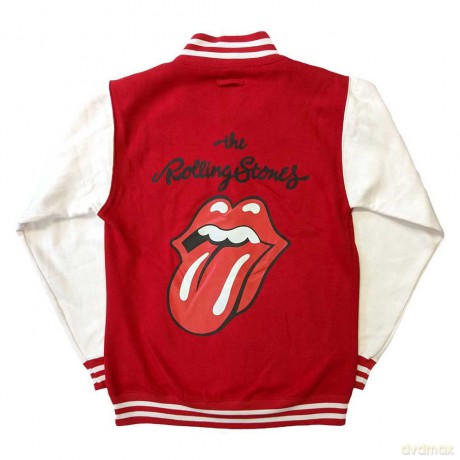 Rolling Stones - The: The Rolling Stones Unisex Varsity Jacket: Classic Tongue (Back Print) (Small)