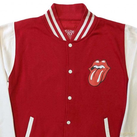 Rolling Stones - The: The Rolling Stones Unisex Varsity Jacket: Classic Tongue (Back Print) (Small)