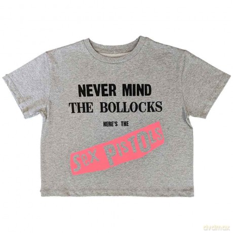 Sex Pistols - The: The Sex Pistols Ladies Crop Top: Never Mind The Bollocks Original Album (Grey) (Medium)