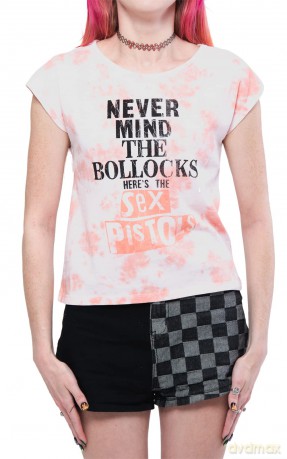Sex Pistols - The: The Sex Pistols Ladies Crop Top: Never Mind the Bollocks (Pink) (Wash Collection) (Small)