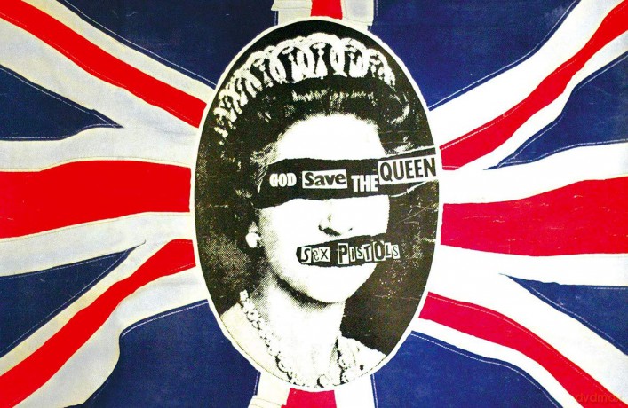 Sex Pistols - The: The Sex Pistols Textile Poster: God Save The Queen