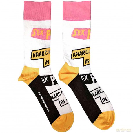 Sex Pistols - The: The Sex Pistols Unisex Ankle Socks: Anarchy In The UK (White) (UK Size 7 - 11)