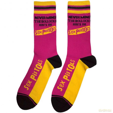 Sex Pistols - The: The Sex Pistols Unisex Ankle Socks: Never Mind The Bollocks Stripes (Pink) (UK Size 7 - 11)