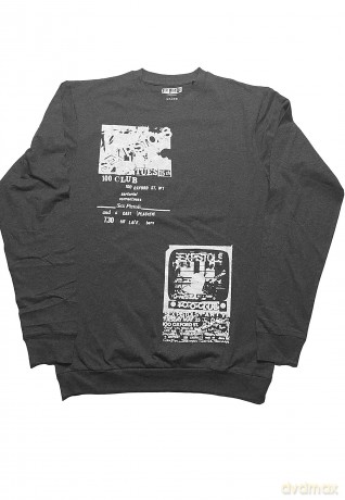 Sex Pistols - The: The Sex Pistols Unisex Long Sleeve T-Shirt: 100 Club (Charcoal Grey) (Back Print) (Large)