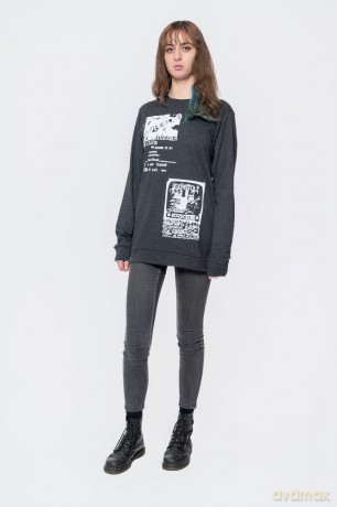 Sex Pistols - The: The Sex Pistols Unisex Long Sleeve T-Shirt: 100 Club (Charcoal Grey) (Back Print) (Large)
