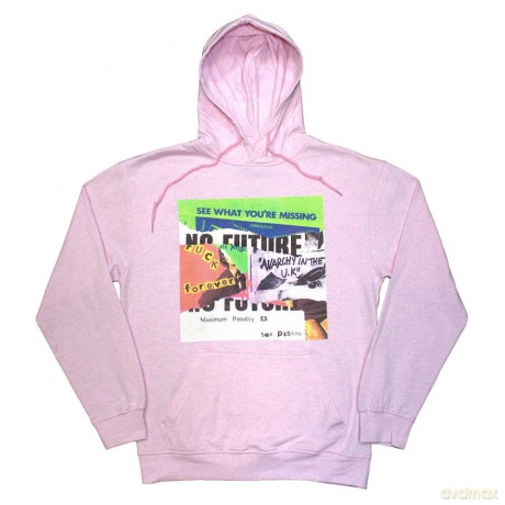 Sex Pistols - The: The Sex Pistols Unisex Pullover Hoodie: Collage (Pink) (X-Large)