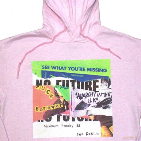 Sex Pistols - The: The Sex Pistols Unisex Pullover Hoodie: Collage (Pink) (X-Large)