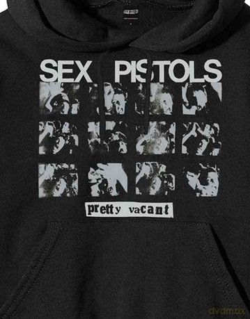 Sex Pistols - The: The Sex Pistols Unisex Pullover Hoodie: Pretty Vacant (Black) (Back Print) (XX-Large)