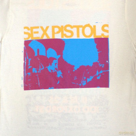 Sex Pistols - The: The Sex Pistols Unisex T-Shirt: 100 Club (Natural) (Back Print) (Small)