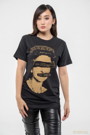 Sex Pistols - The: The Sex Pistols Unisex T-Shirt: God Save The Queen (Black) (Embellished) (Medium)