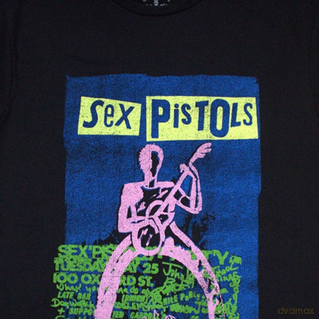 Sex Pistols - The: The Sex Pistols Unisex T-Shirt: Guitar Cartoon (Black) (Small)