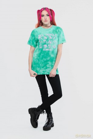 Sex Pistols - The: The Sex Pistols Unisex T-Shirt: Pretty Vacant (Green) (Wash Collection) (Small)