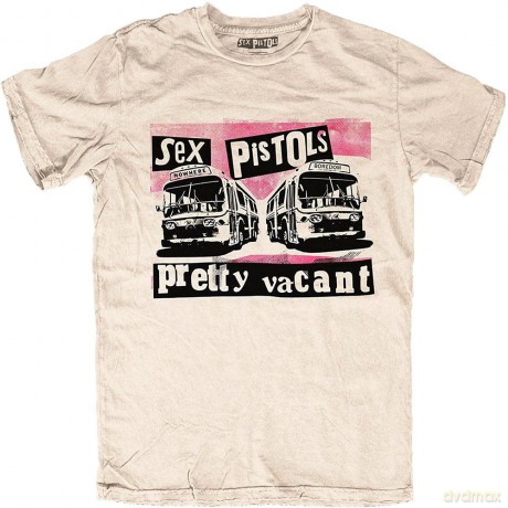Sex Pistols - The: The Sex Pistols Unisex T-Shirt: Pretty Vacant (Sand) (Large)