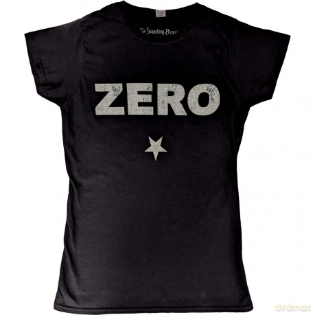 Smashing Pumpkins - The: The Smashing Pumpkins Ladies T-Shirt: Zero Distressed (Black) (Small)