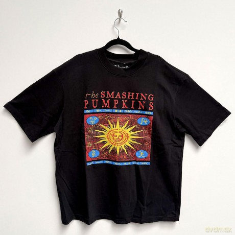 Smashing Pumpkins - The: The Smashing Pumpkins Unisex Oversized Boxy T-Shirt: Sun Box (Black) (Small)