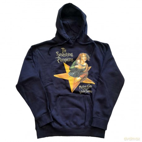 Smashing Pumpkins - The: The Smashing Pumpkins Unisex Pullover Hoodie: Mellon Collie (Navy Blue) (Medium)