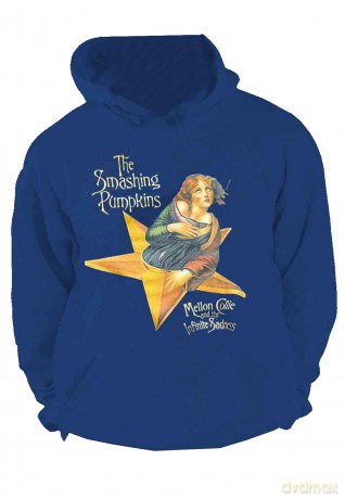 Smashing Pumpkins - The: The Smashing Pumpkins Unisex Pullover Hoodie: Mellon Collie (Navy Blue) (Medium)
