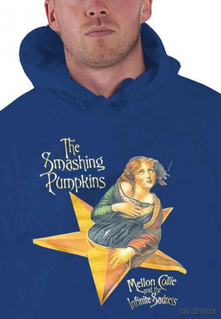 Smashing Pumpkins - The: The Smashing Pumpkins Unisex Pullover Hoodie: Mellon Collie (Navy Blue) (Medium)