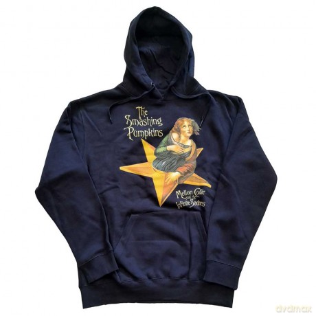 Smashing Pumpkins - The: The Smashing Pumpkins Unisex Pullover Hoodie: Mellon Collie (Navy Blue) (Small)
