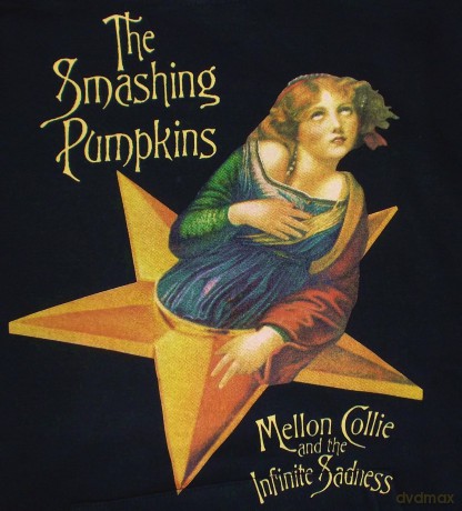 Smashing Pumpkins - The: The Smashing Pumpkins Unisex Pullover Hoodie: Mellon Collie (Navy Blue) (Small)