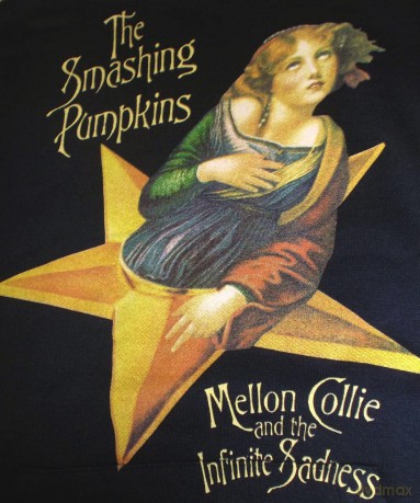 Smashing Pumpkins - The: The Smashing Pumpkins Unisex Pullover Hoodie: Mellon Collie (Navy Blue) (Small)
