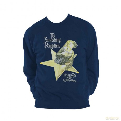 Smashing Pumpkins - The: The Smashing Pumpkins Unisex Sweatshirt: Mellon Collie (Navy Blue) (X-Small)