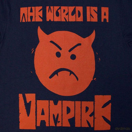 Smashing Pumpkins - The: The Smashing Pumpkins Unisex T-Shirt: World Is A Vampire (Navy Blue) (Back Print) (Small)