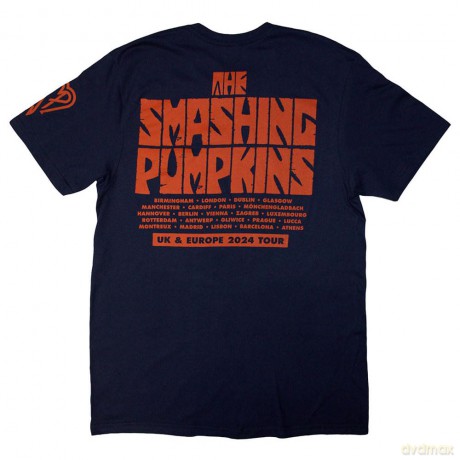 Smashing Pumpkins - The: The Smashing Pumpkins Unisex T-Shirt: World Is A Vampire (Navy Blue) (Back Print) (Small)