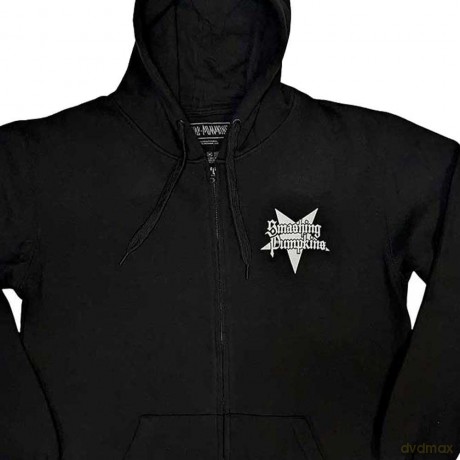 Smashing Pumpkins - The: The Smashing Pumpkins Unisex Zipped Hoodie: Zero Halo (Black) (Back Print) (Medium)
