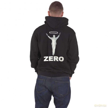Smashing Pumpkins - The: The Smashing Pumpkins Unisex Zipped Hoodie: Zero Halo (Black) (Back Print) (XX-Large)