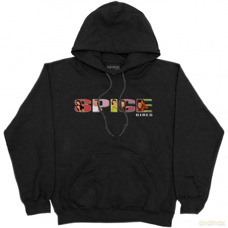 Spice Girls - The: The Spice Girls Unisex Pullover Hoodie: Spice Logo (Black) (Small)