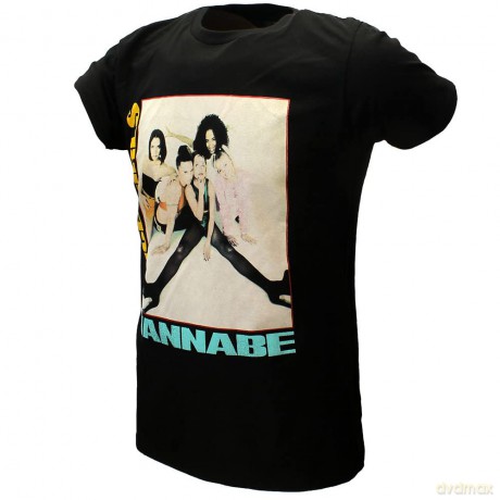 Spice Girls - The: The Spice Girls Unisex T-Shirt: Wannabe (Black) (Large)