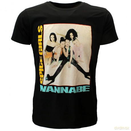 Spice Girls - The: The Spice Girls Unisex T-Shirt: Wannabe (Black) (XX-Large)