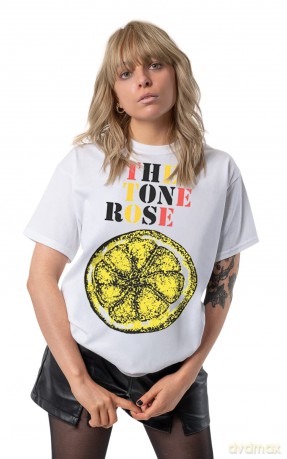 Stone Roses: The Men's Tee: Logo Lemon Multicolour (Large)