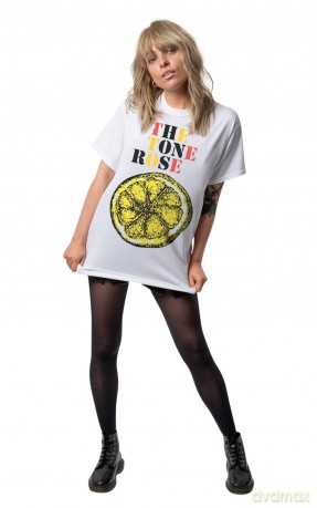 Stone Roses: The Men's Tee: Logo Lemon Multicolour (Small)
