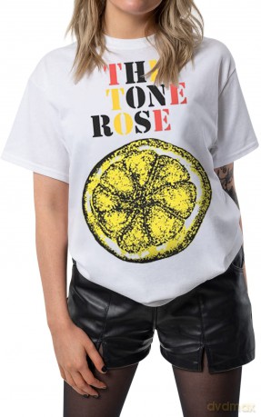 Stone Roses: The Men's Tee: Logo Lemon Multicolour (X-Large)