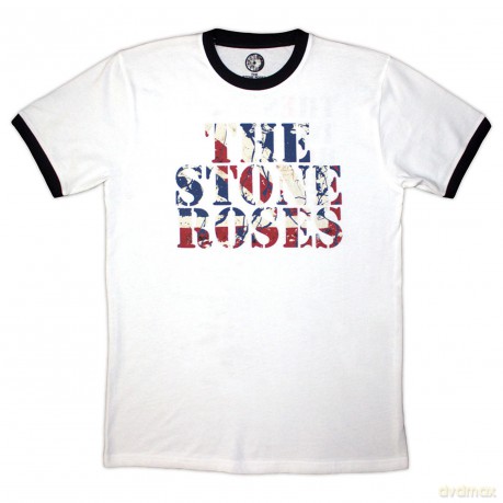 Stone Roses - The: The Stone Roses Unisex Ringer T-Shirt: 2013 Tour Ringer (White) (Back Print) (XX-Large)